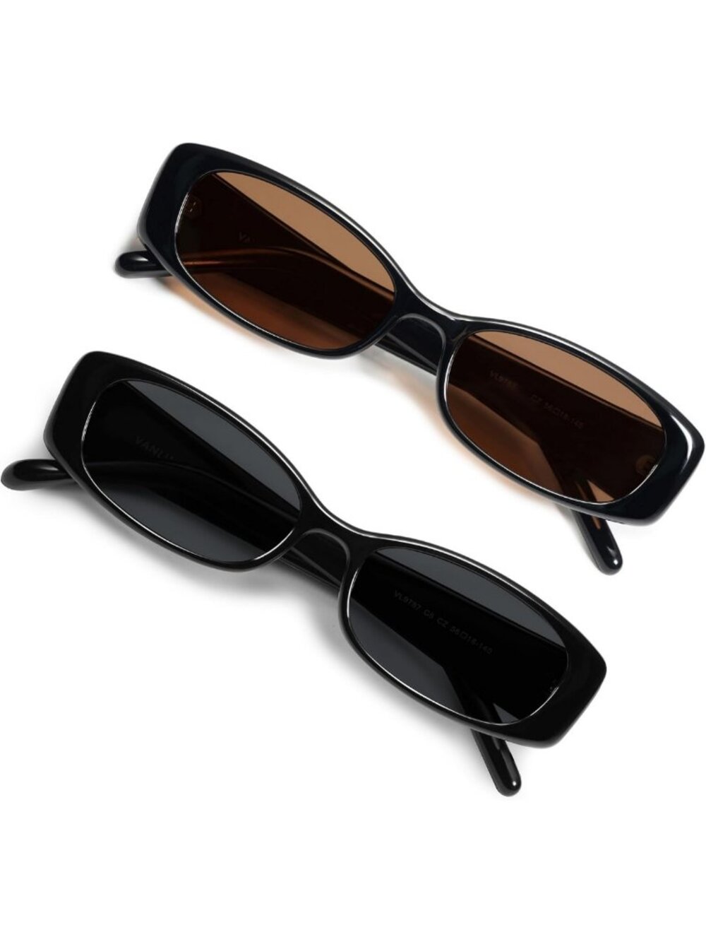 Trendy Polarized Rectangle Sunglasses for Women & Men - Retro 90s Shades